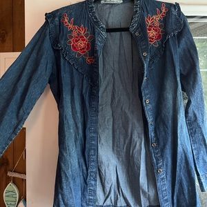 Brand new Denim cardigan from Naples Italy